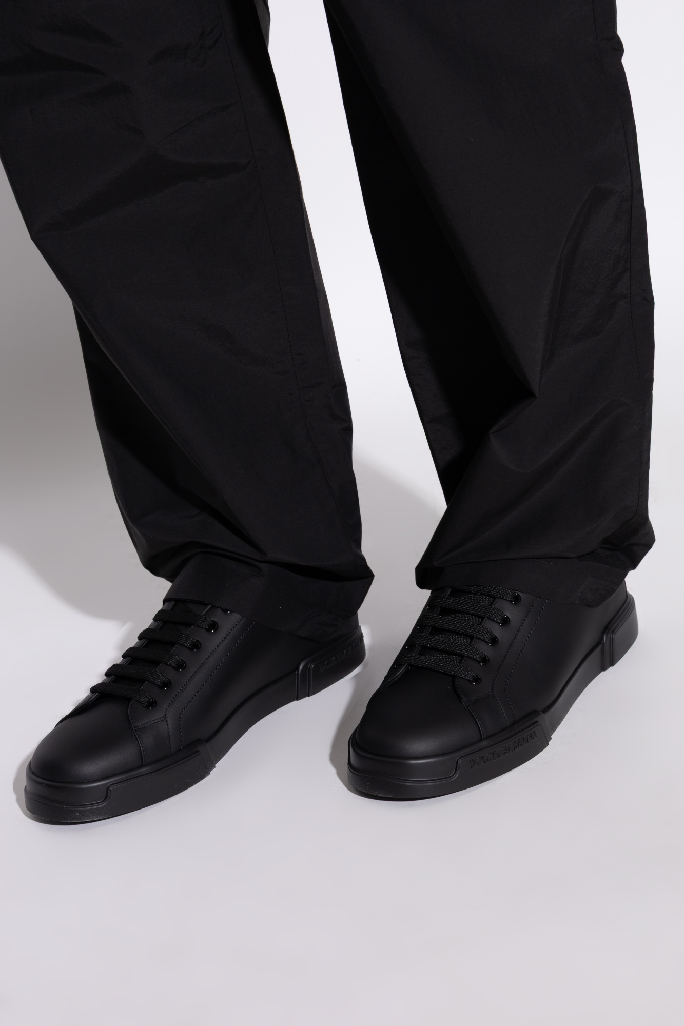 スニーカー DOLCE & GABBANA Men Sneakers Black CS1772A1065 80999 Calfskin Portofino sneakers in Black for Men | Dolce&Gabbana® US